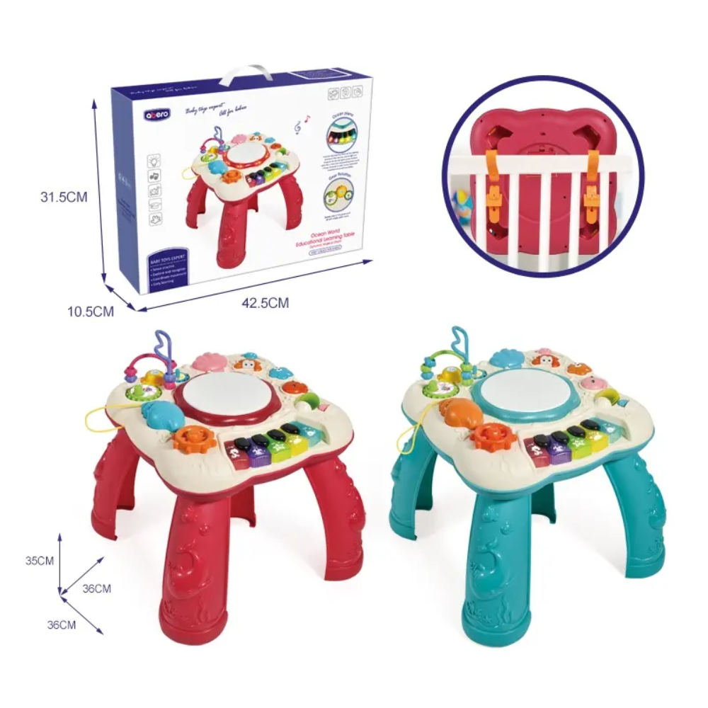 Mesa de Aprendizaje Musical Juguete Didáctico Azul-4