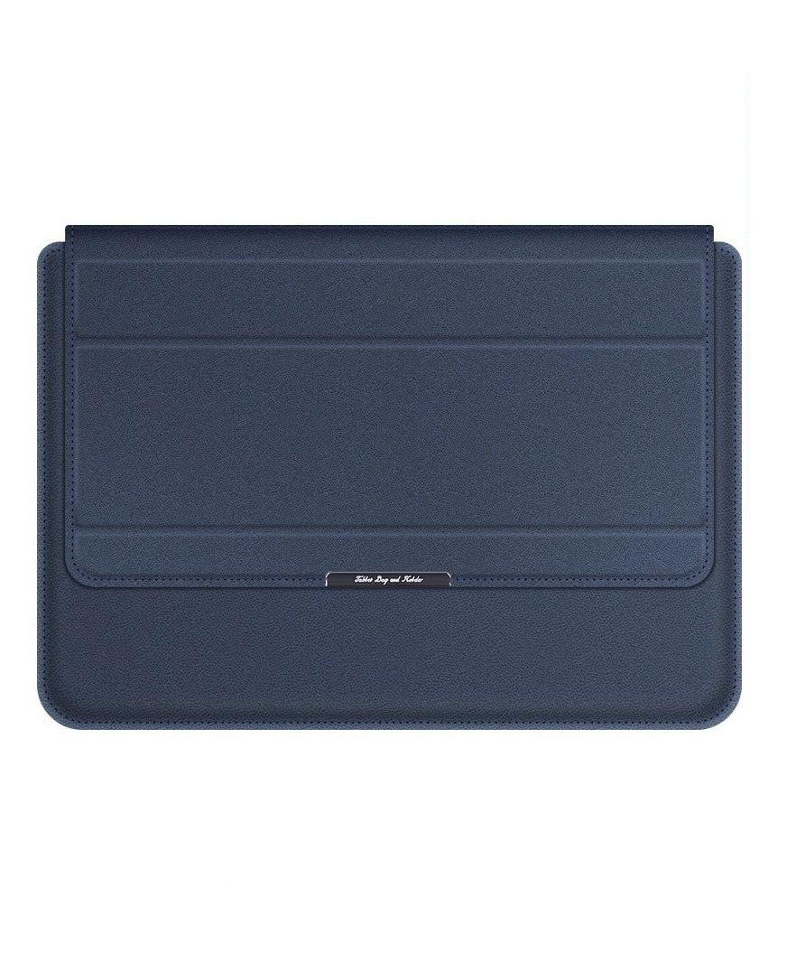 Estuche Protector Compatible Macbook Air 13" Cuero PU Azul-0