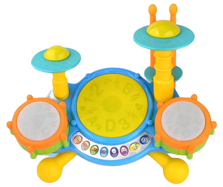 Batería Musical de Juguete Luces y Sonidos Multicolor Otuti-1