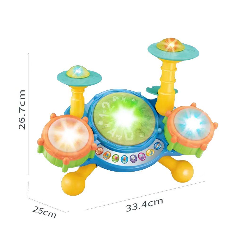 Batería Musical de Juguete Luces y Sonidos Multicolor Otuti-2