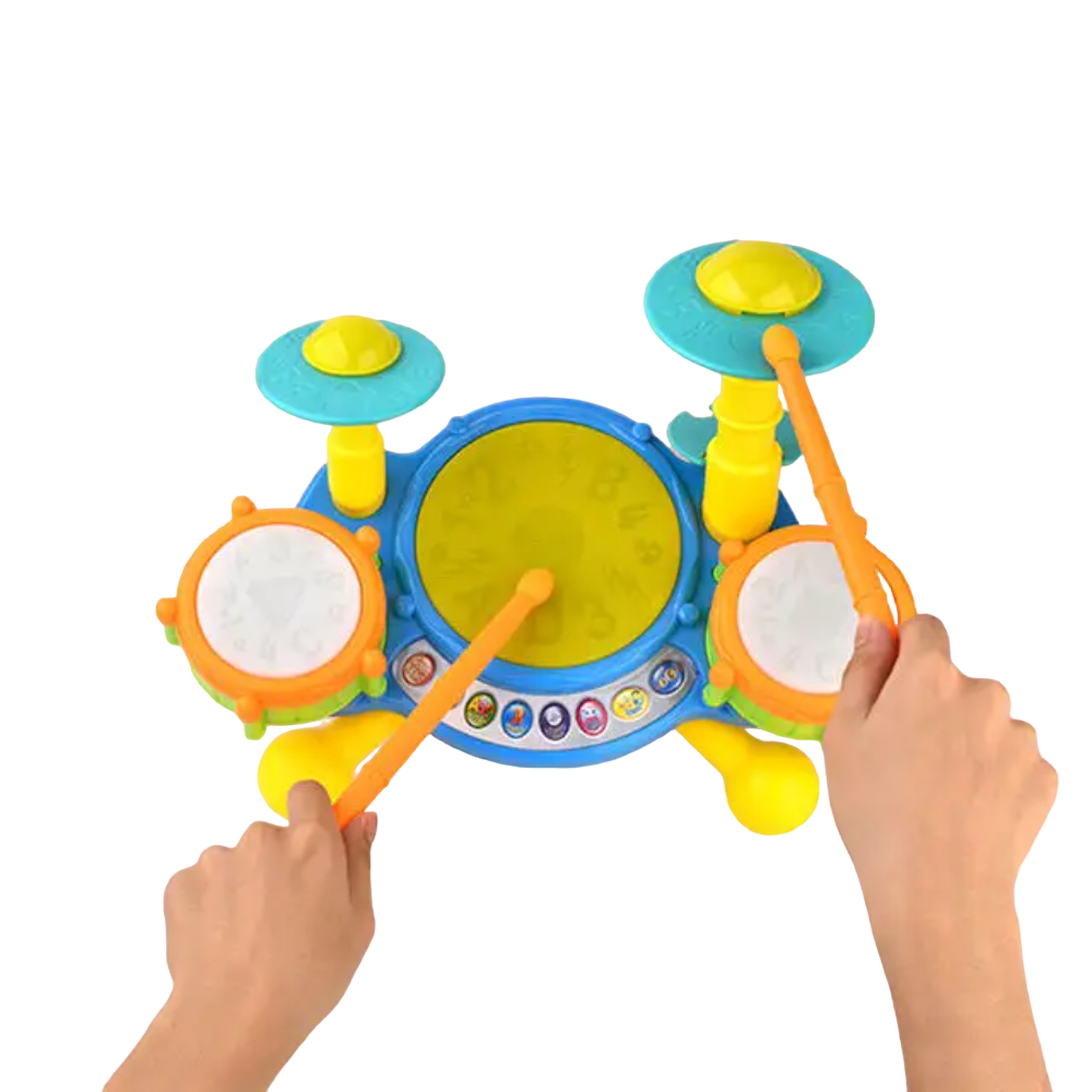 Batería Musical de Juguete Luces y Sonidos Multicolor Otuti-3
