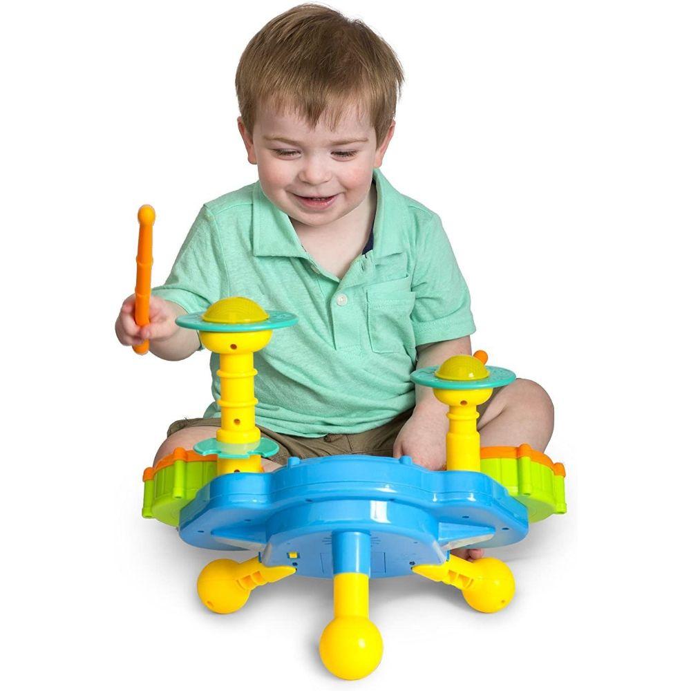 Batería Musical de Juguete Luces y Sonidos Multicolor Otuti-4