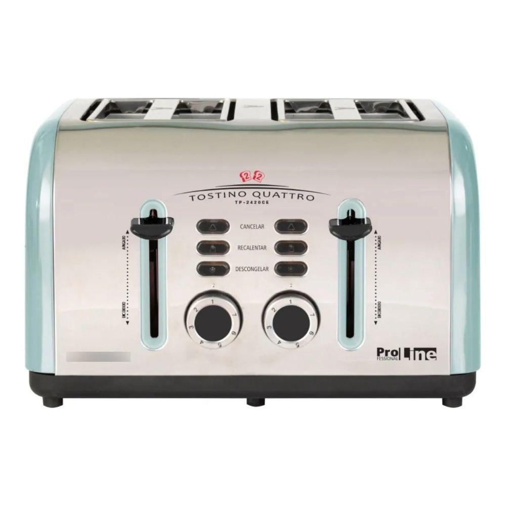 Tostador de pan Eléctrico Quattro Sindelen TP2420 Celeste-1