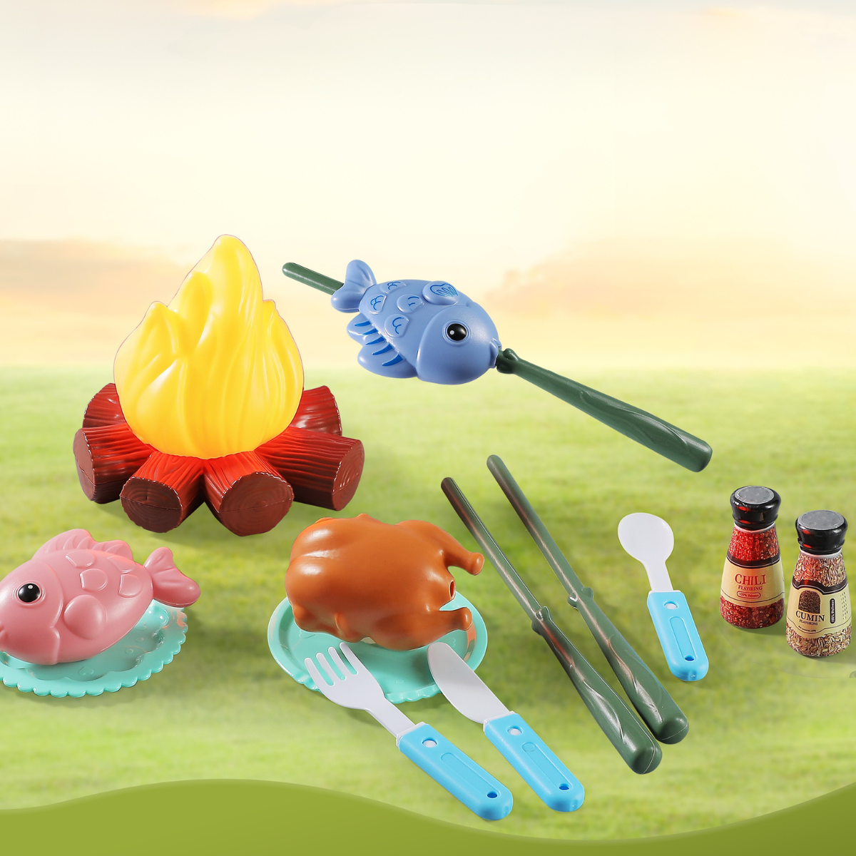 Set de Camping de Juguete con Fogata-2