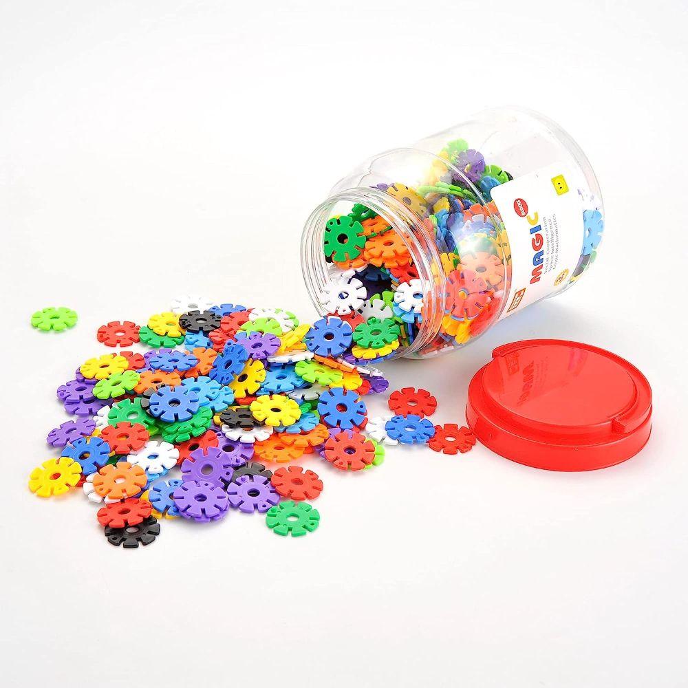 Set Construcción Estrellitas Conectoras Multiencaje 160 pzs-0