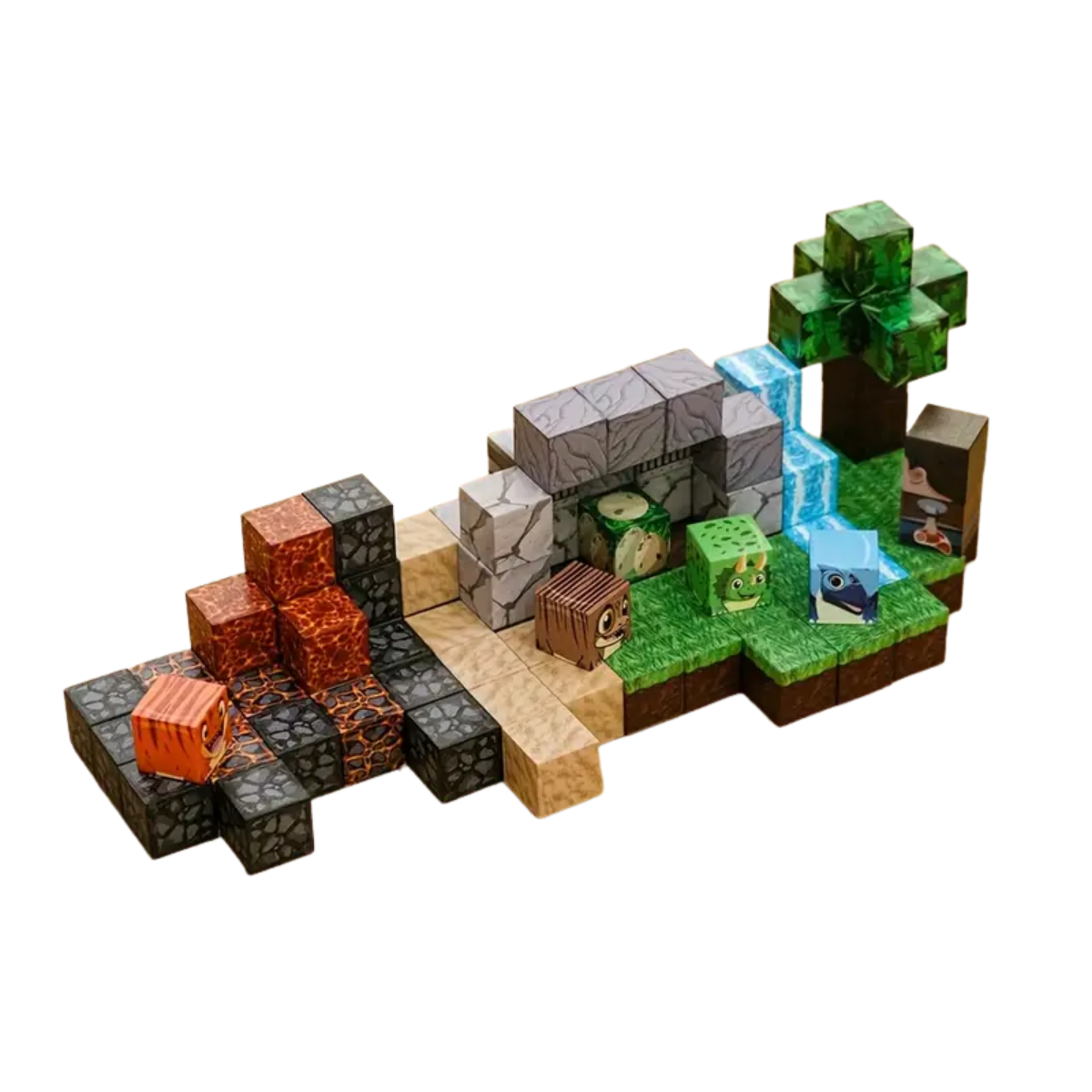 Set Bloques Magnéticos Cubos Pixel Tipo Minecraft 80 piezas-2