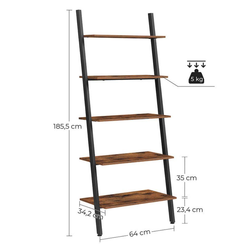 Estante Escalera 5 Repisas Malmo Estilo Industrial Spacezat-1