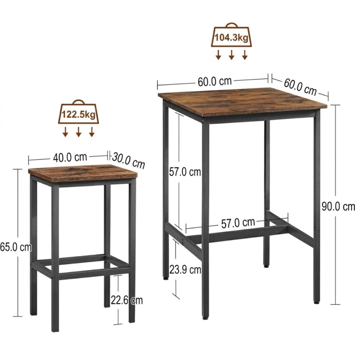 Set Mesa Bar y 2 Taburetes Rattvik-2
