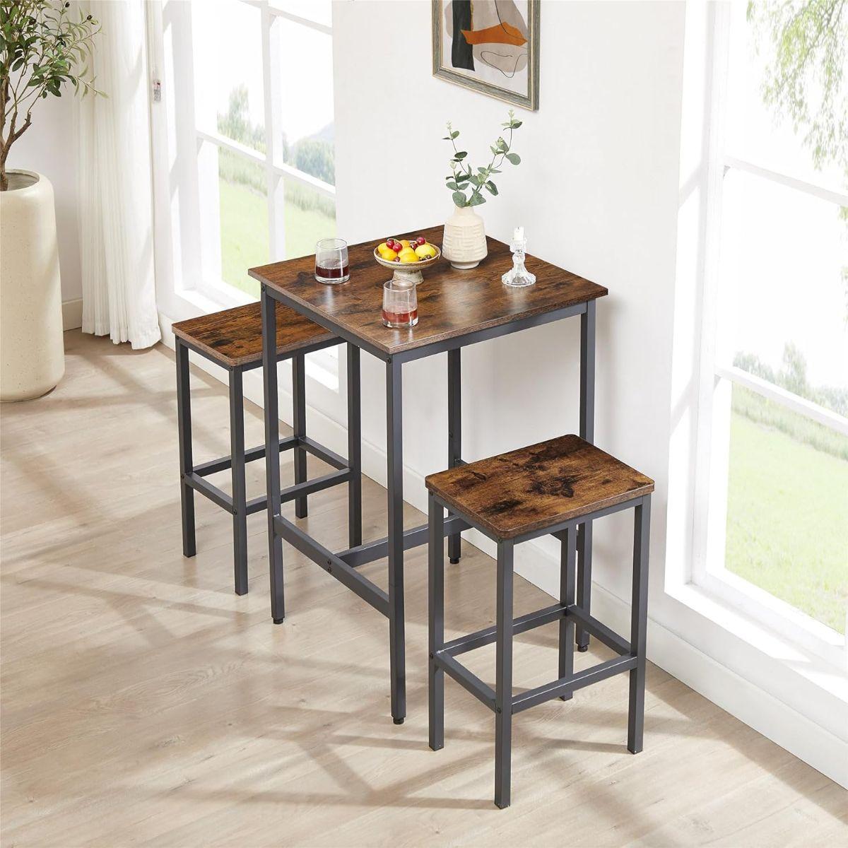 Set Mesa Bar y 2 Taburetes Rattvik-3