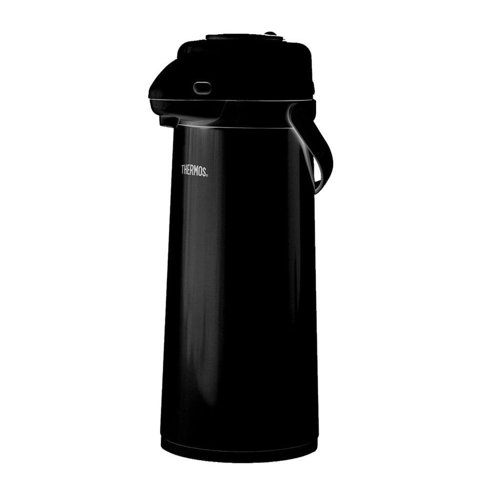 Termo Sifón 2.5Lts Acero inox y Vidrio Thermos Negro-1