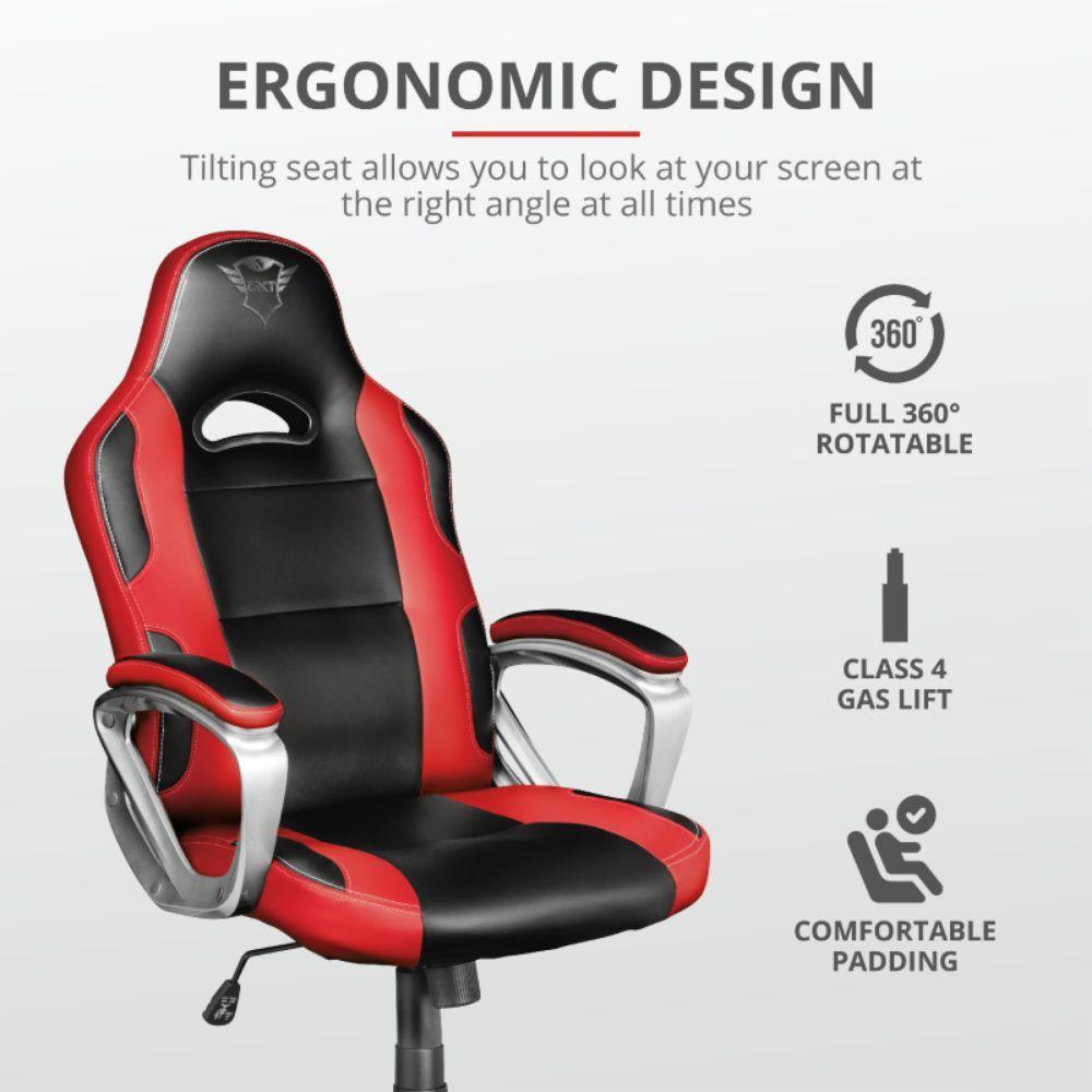 Silla Gamer Trust GXT705W RYON Roja-4