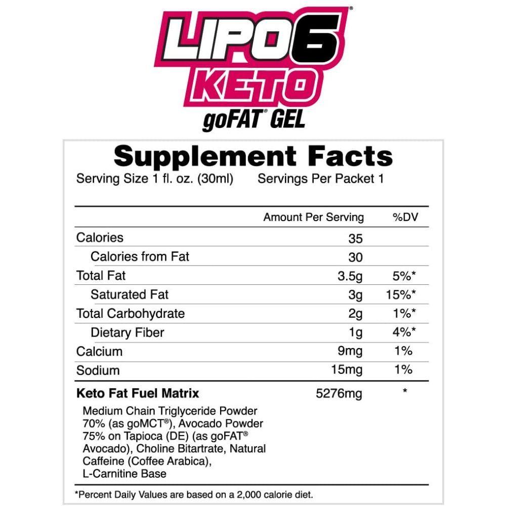 Pack 12 Gel Lipo 6 GoFat para dietas Keto Sabor Mixed Berry-4