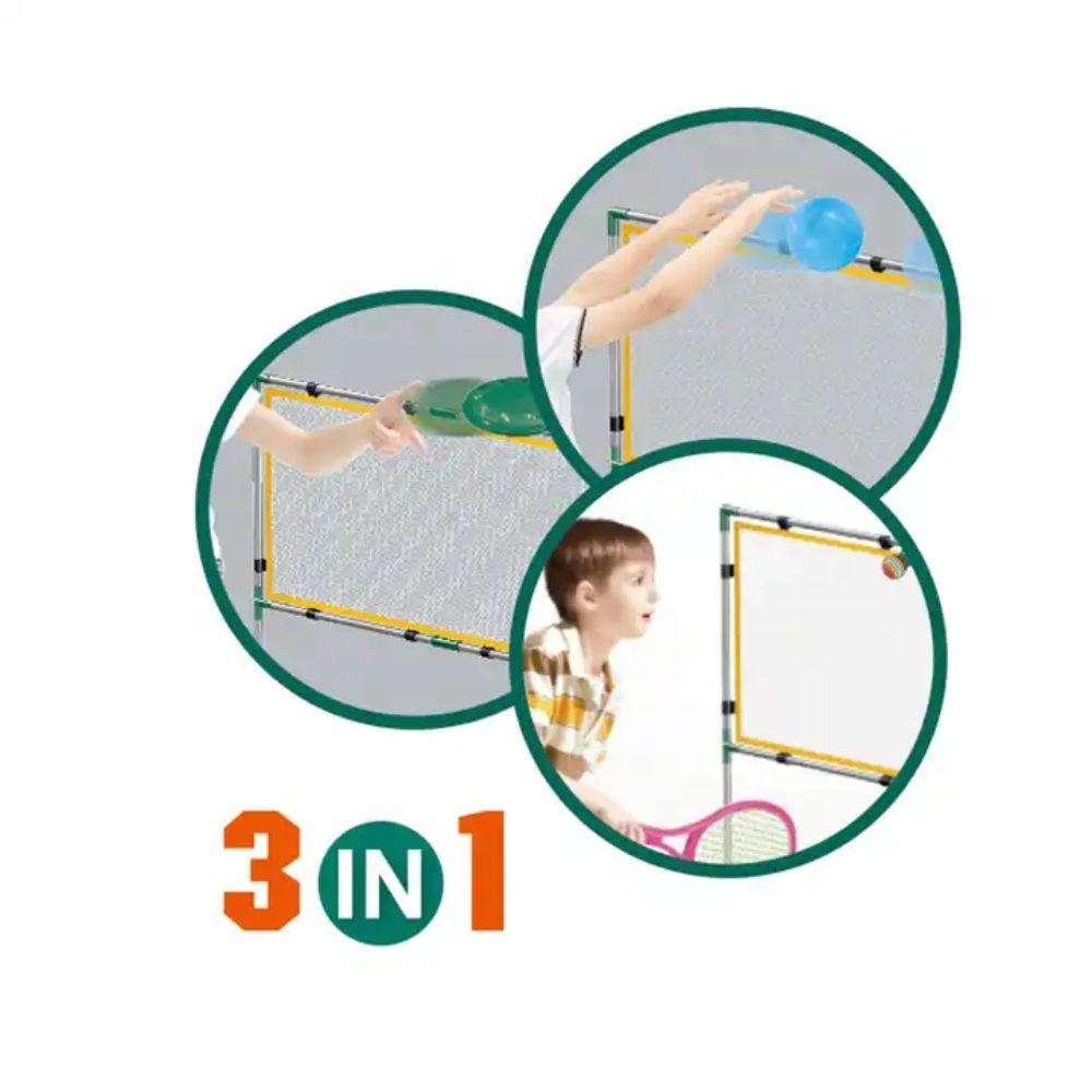 Juegos 3 en 1 para Piscina Badminton Voleibol y Disco-3