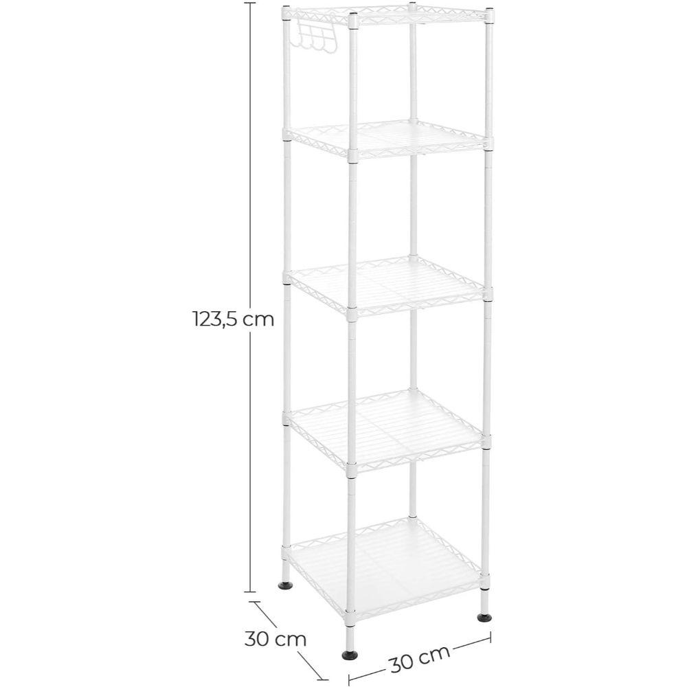 Estanteria Organizador Blanco Ajustable 5 Niveles Dunker-2