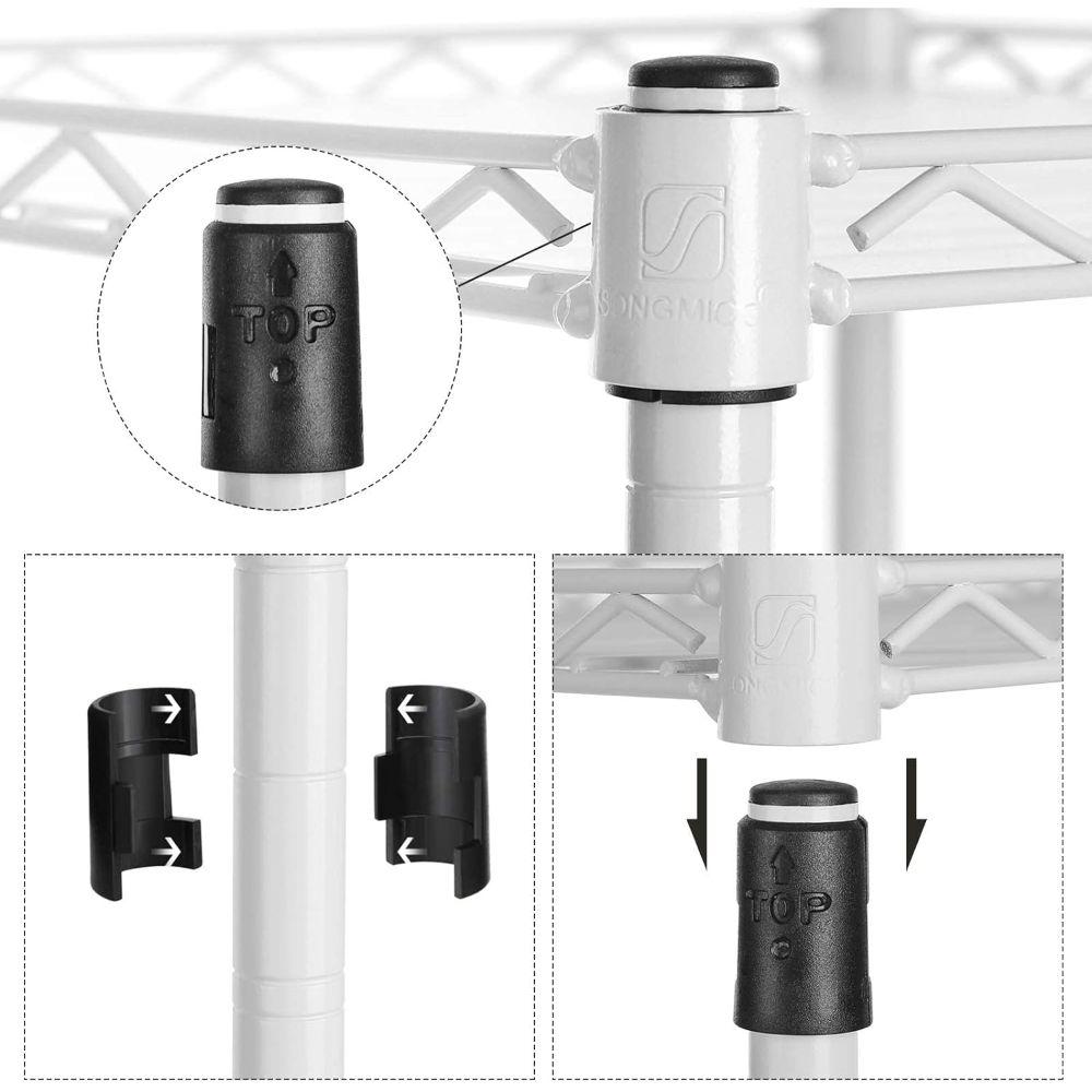 Estanteria Organizador Blanco Ajustable 5 Niveles Dunker-5