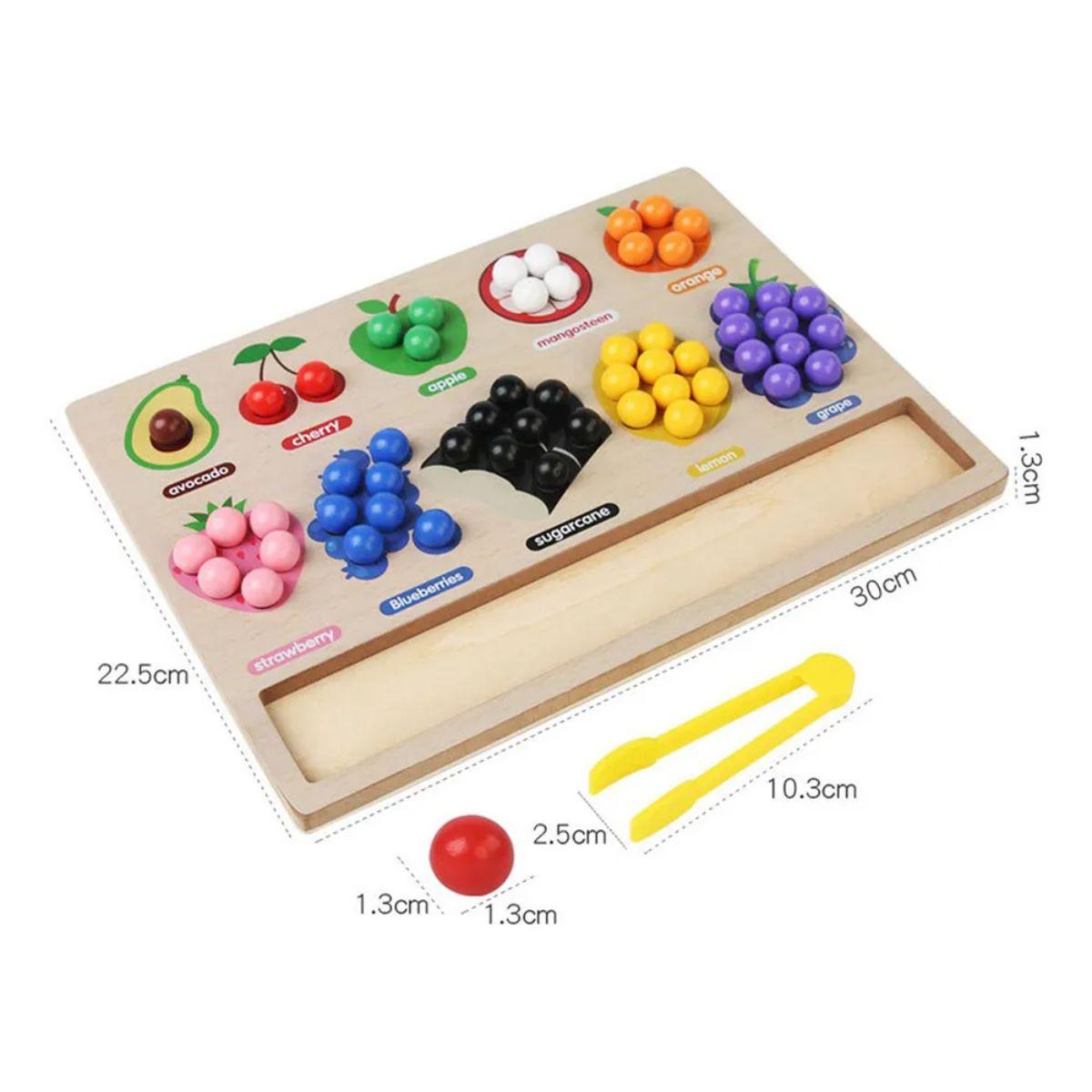 Tablero Clasificación Colores y Frutas Juguete Montessori-2