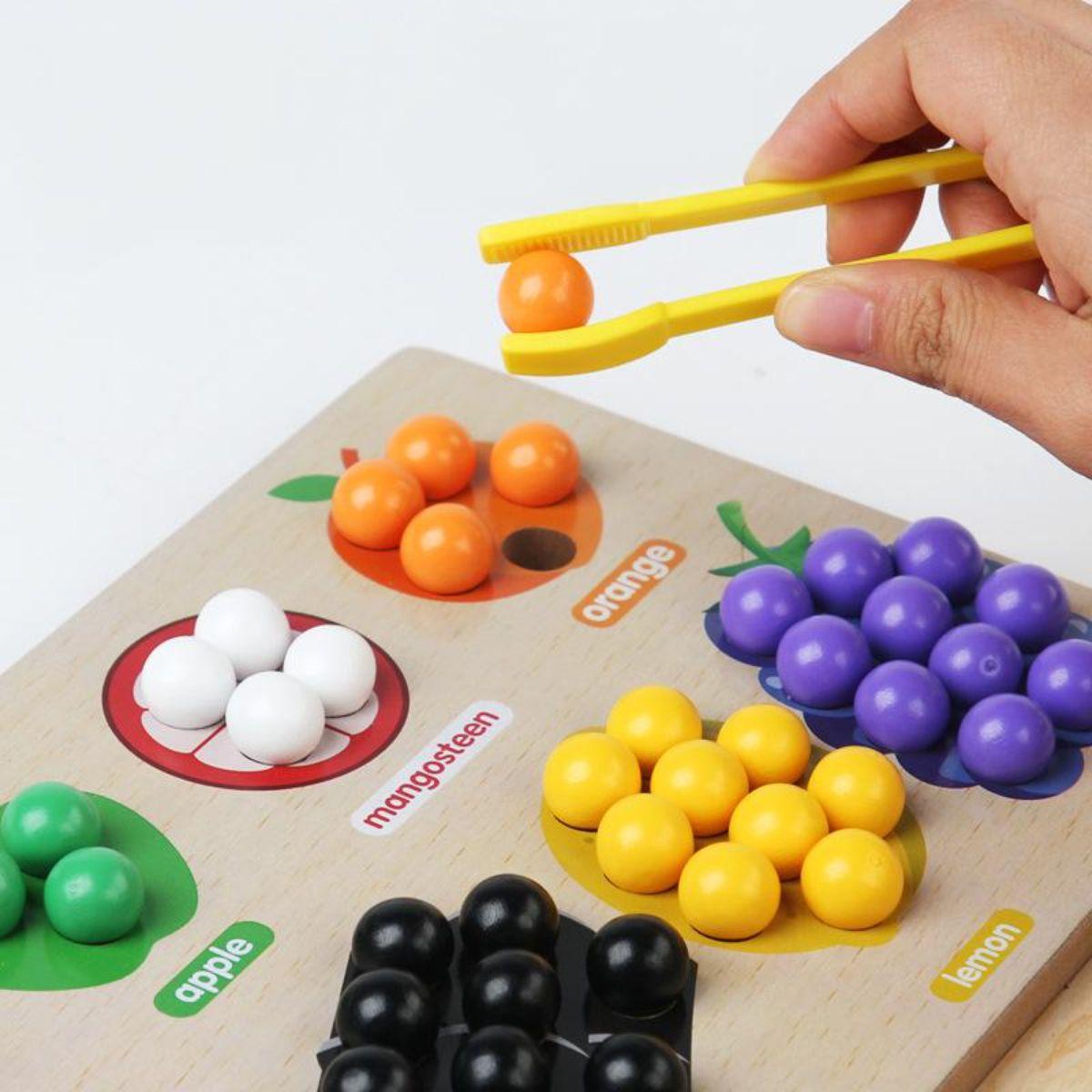 Tablero Clasificación Colores y Frutas Juguete Montessori-3