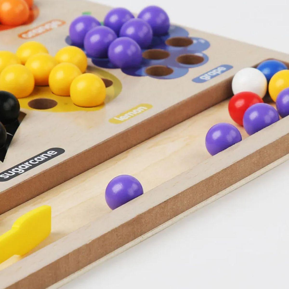 Tablero Clasificación Colores y Frutas Juguete Montessori-4