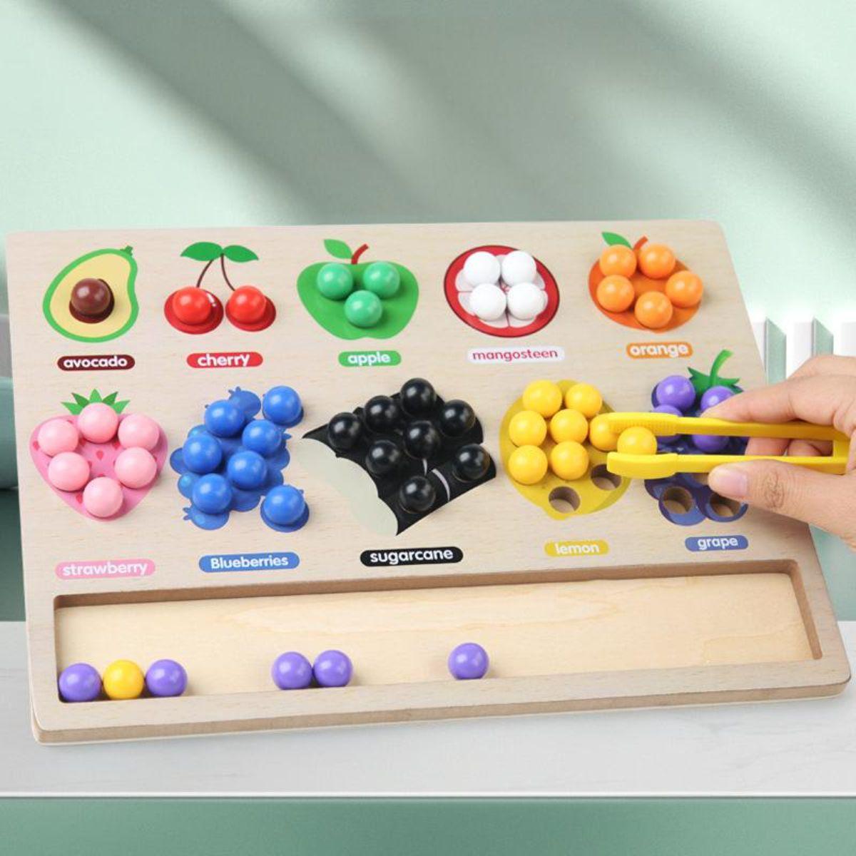 Tablero Clasificación Colores y Frutas Juguete Montessori-5