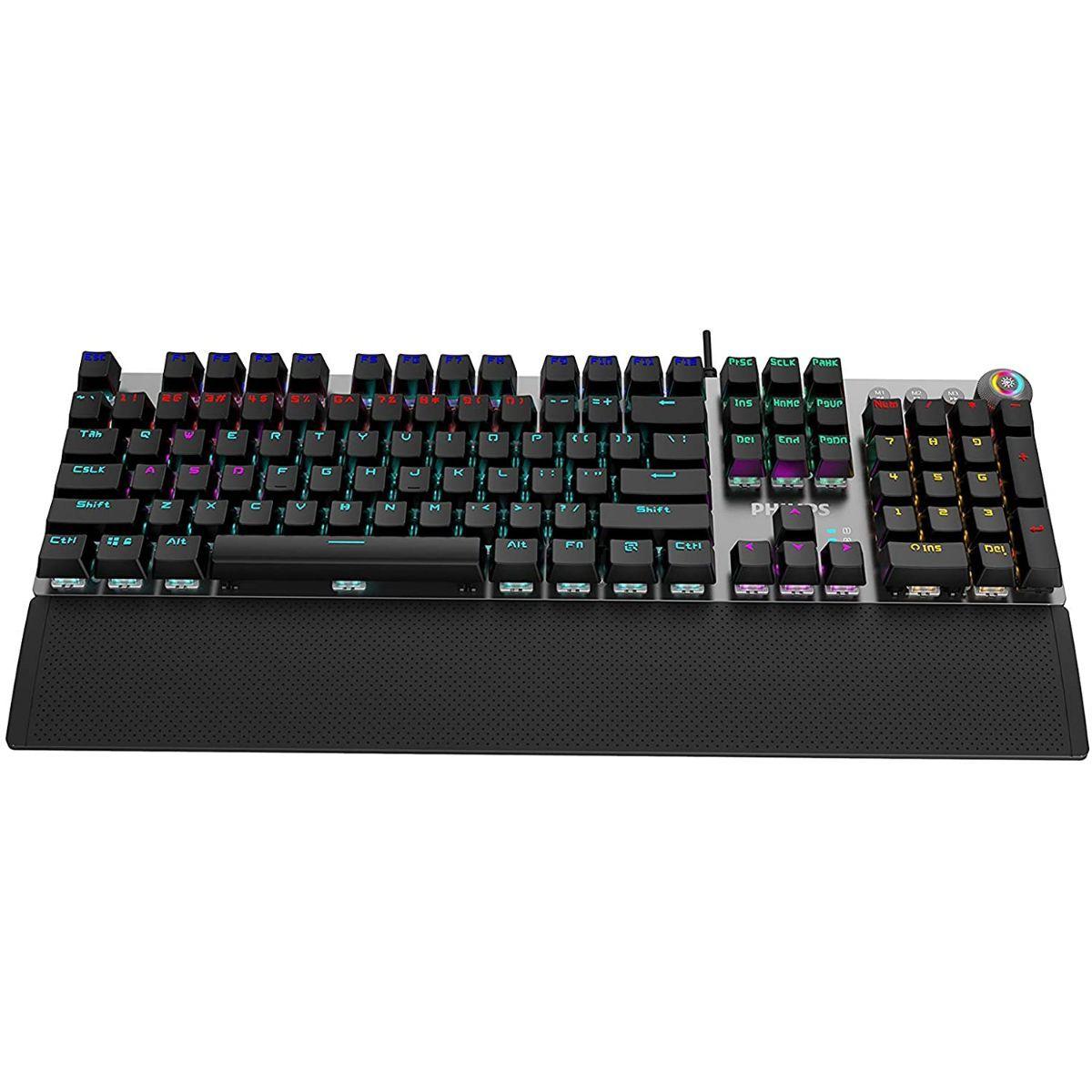 Teclado Gamer Mecánico Reposa Muñecas Philips G614-1
