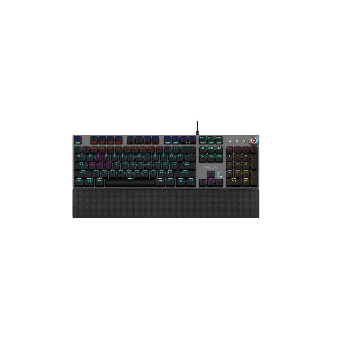Teclado Gamer Mecánico Reposa Muñecas Philips G614-2