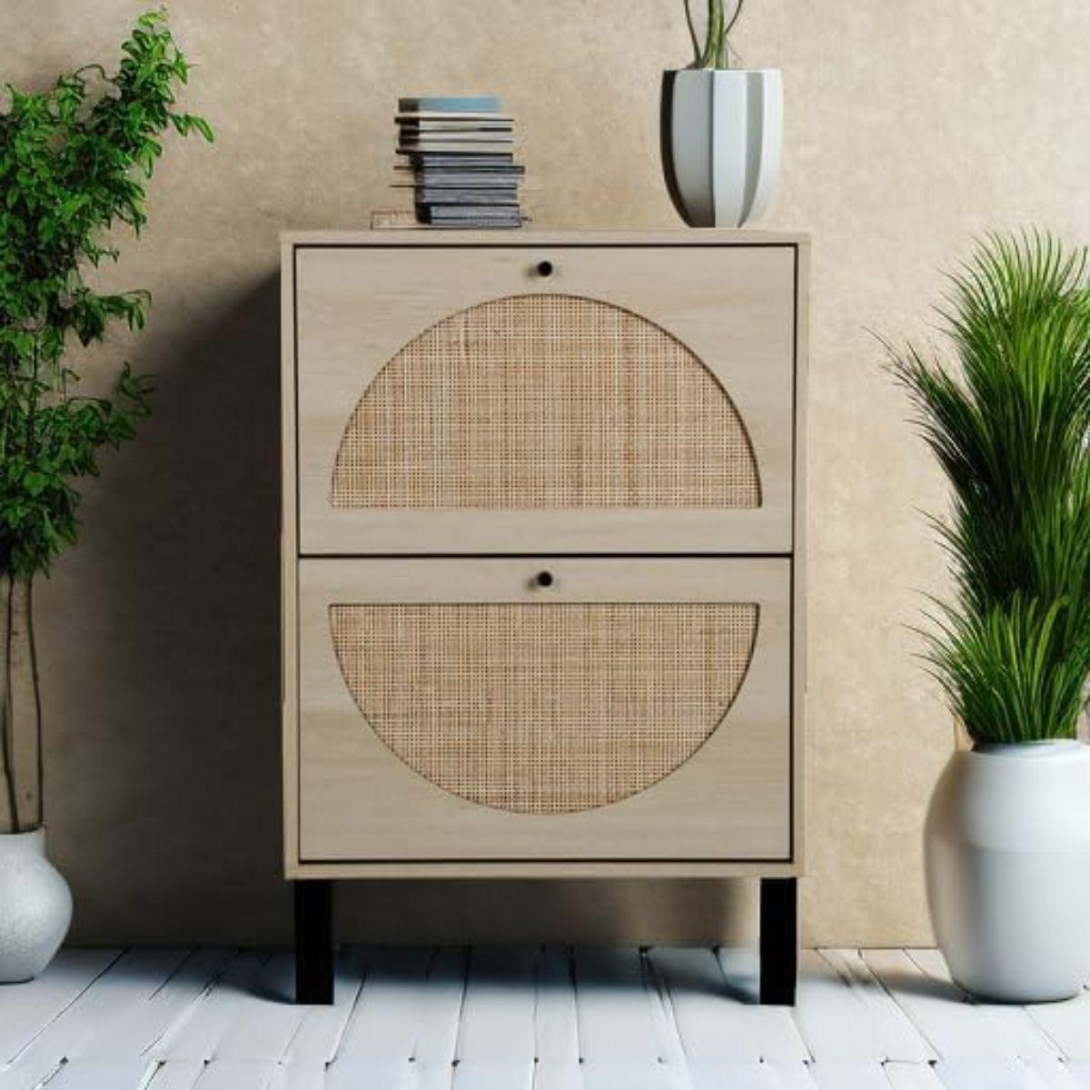 Mueble Organizador Zapatero Ratán Ruka-5