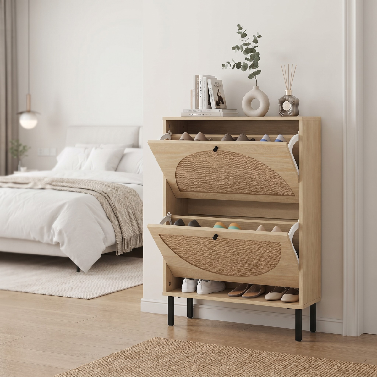 Mueble Organizador Zapatero Ratán Ruka-3