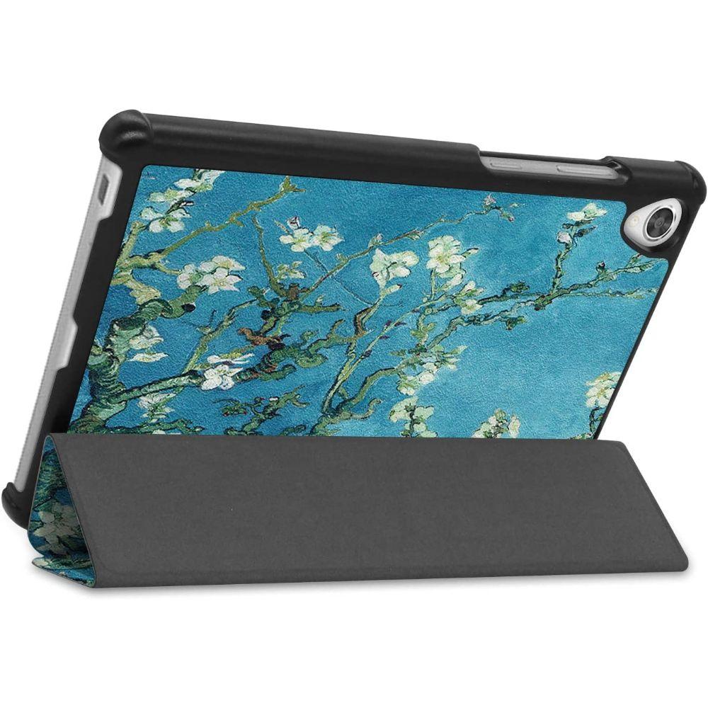 Funda Protectora Tablet Lenovo M8 Flores Celeste + Lámina-1