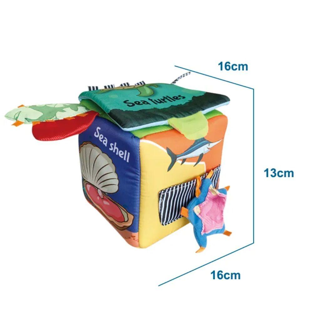 Cubo Didáctico Sensorial Tela Bebe Soft 6 caras-1