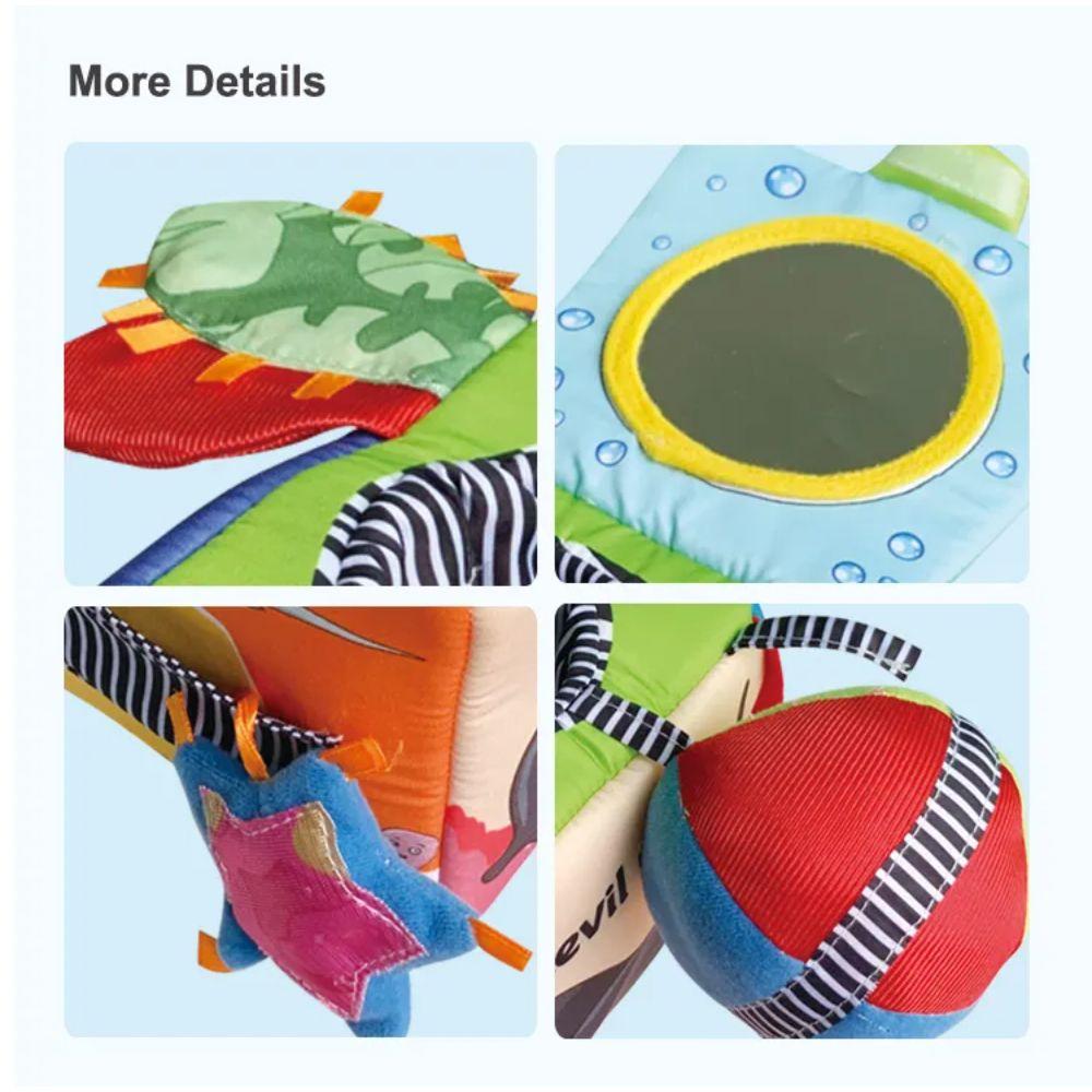 Cubo Didáctico Sensorial Tela Bebe Soft 6 caras-2