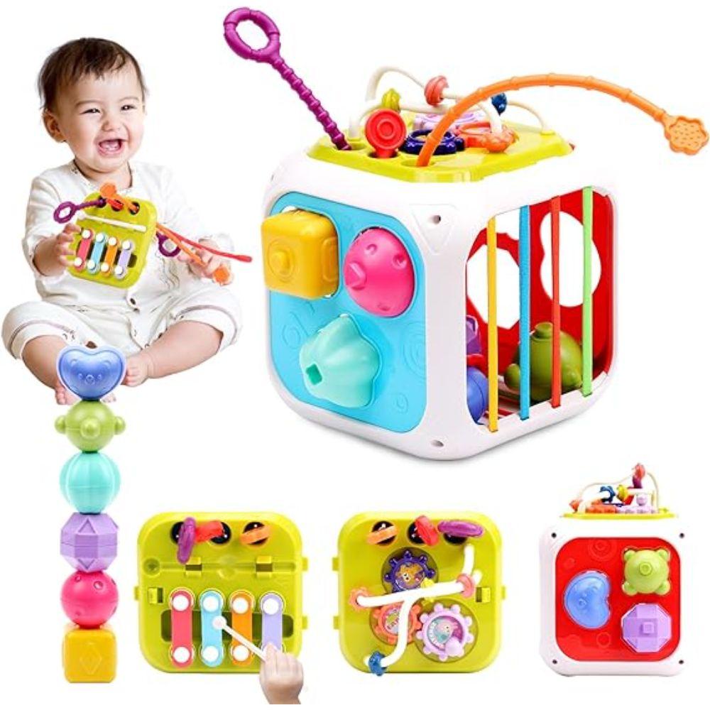 Cubo de Actividades Para Bebés Juguete de Enseñanza 7 en 1-3