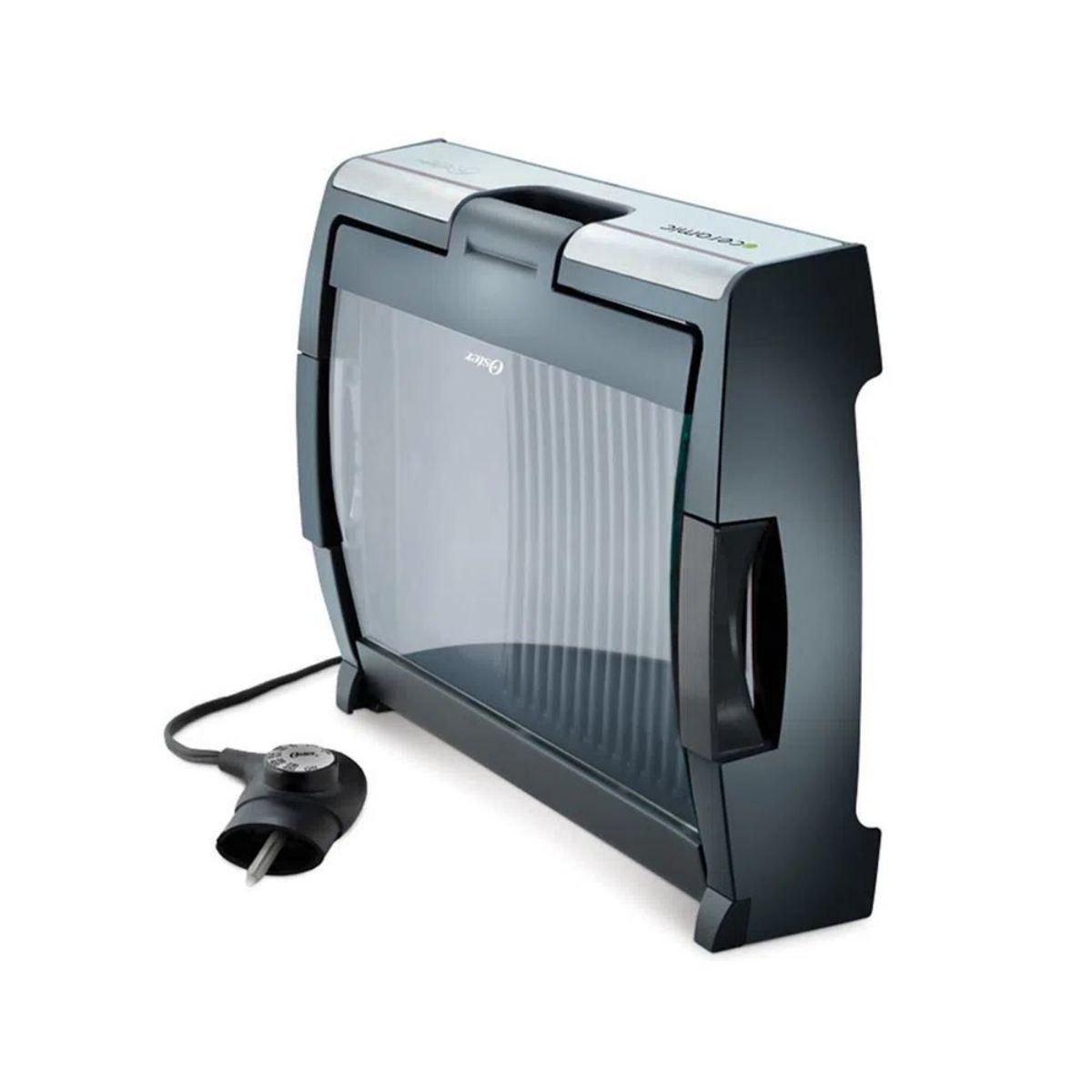 Parrilla y Plancha Eléctrica Bioceramic con Tapa Oster-4