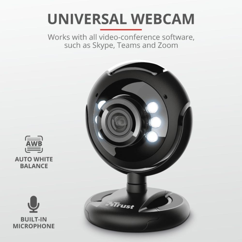 Webcam Pro Trust SpotLight con Led y Micrófono-4