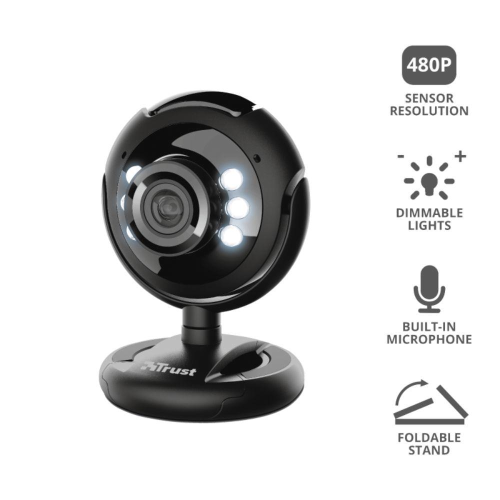 Webcam Pro Trust SpotLight con Led y Micrófono-5