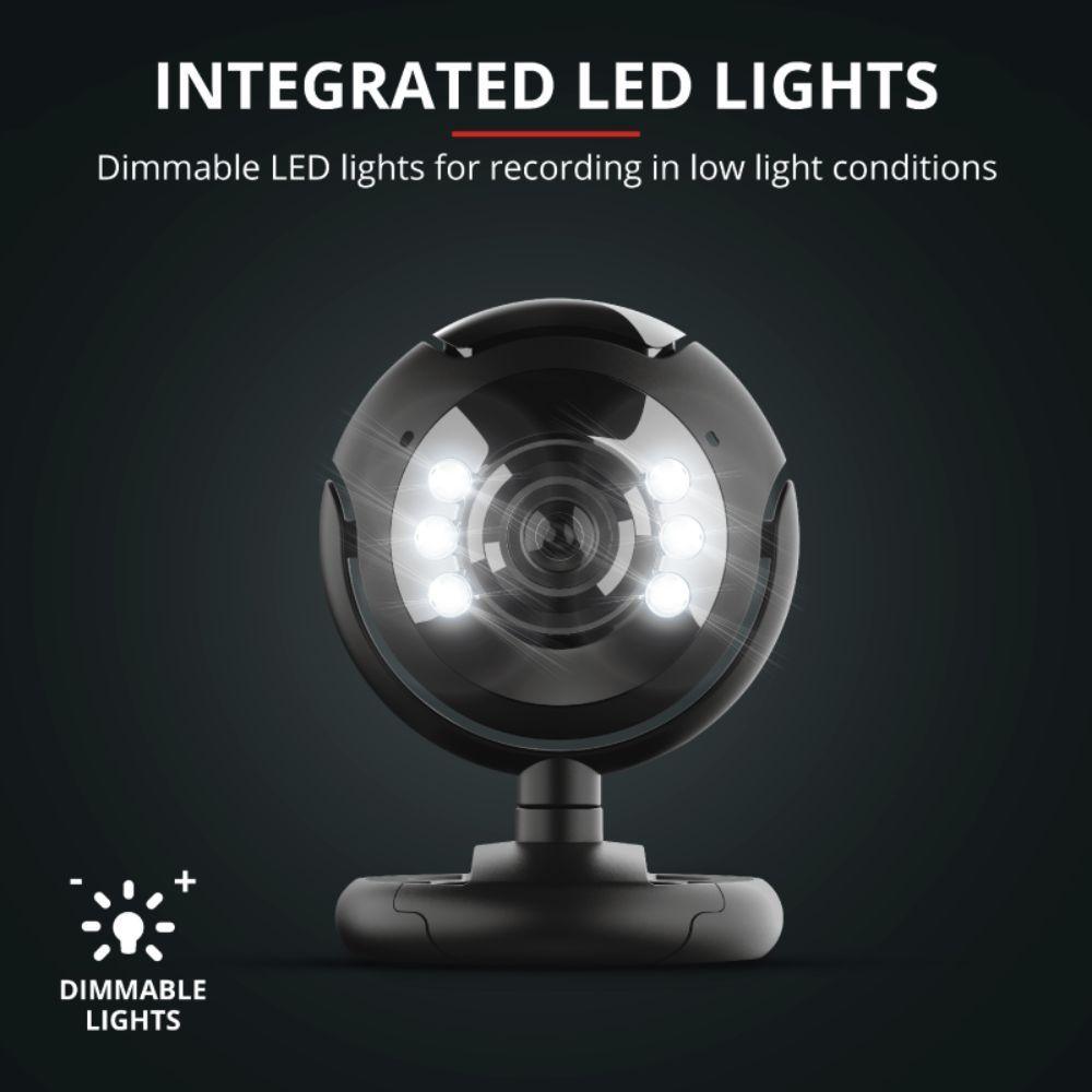 Webcam Pro Trust SpotLight con Led y Micrófono-7