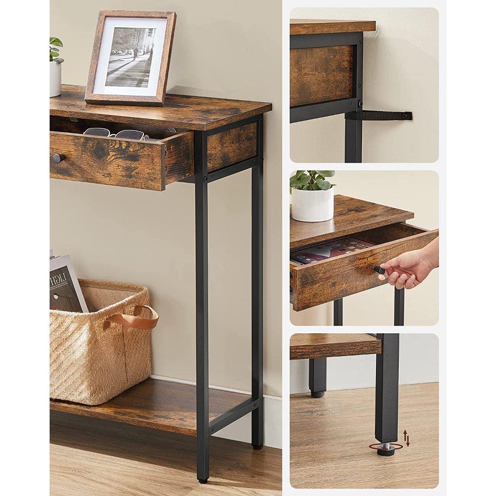 Mueble Recibidor Arrimo 2 Cajonera Bristol Estilo Industrial-4