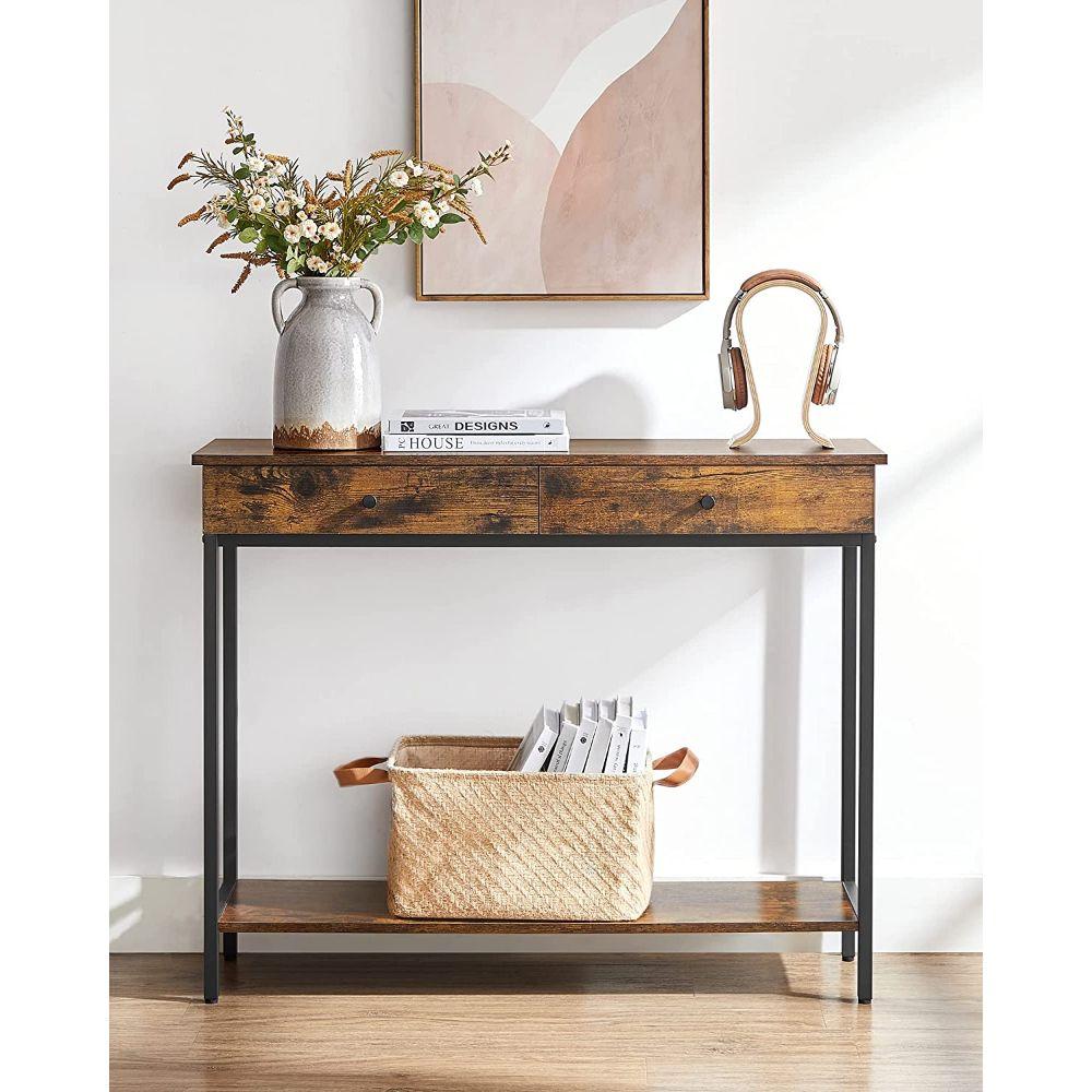 Mueble Recibidor Arrimo 2 Cajonera Bristol Estilo Industrial-6