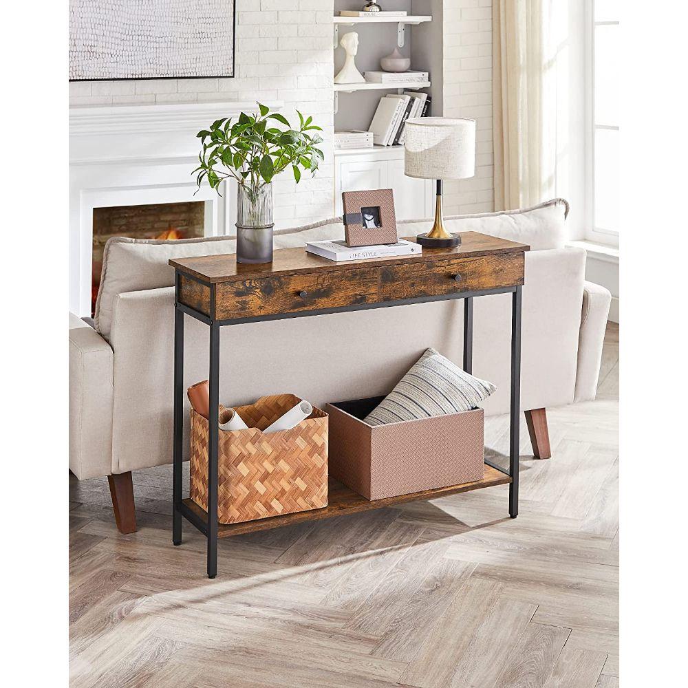 Mueble Recibidor Arrimo 2 Cajonera Bristol Estilo Industrial-3