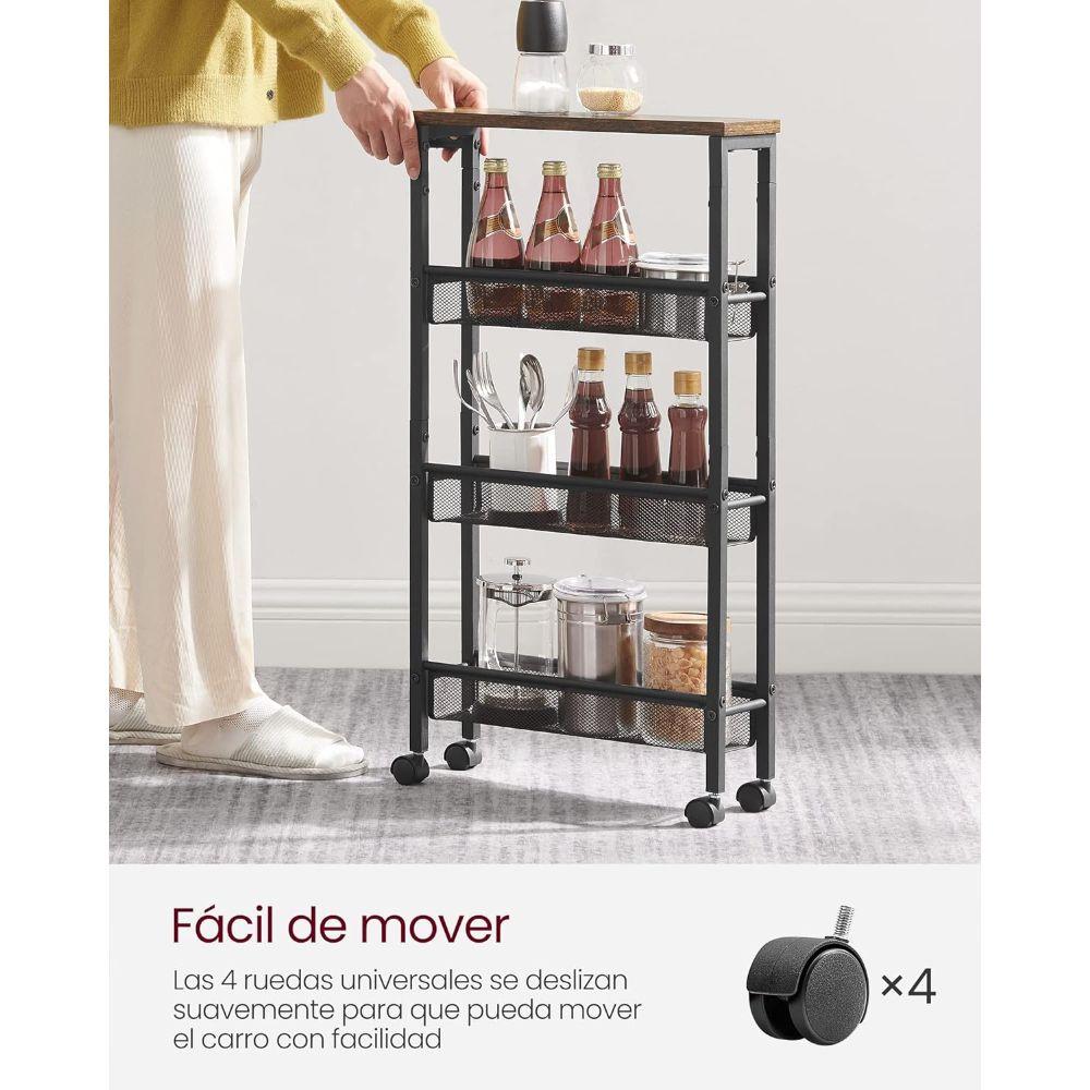 Carro Auxiliar Organizador Bar Cocina 4 Niveles Leiden-3