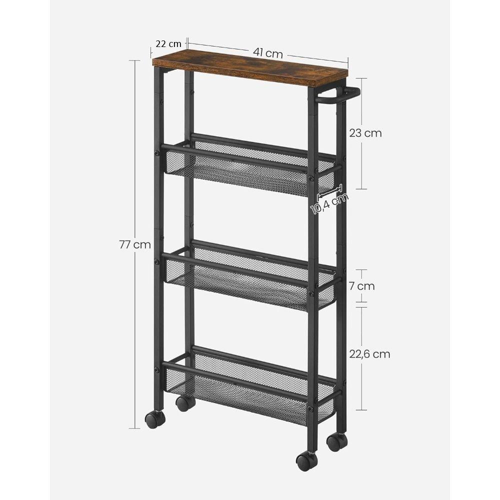 Carro Auxiliar Organizador Bar Cocina 4 Niveles Leiden-2