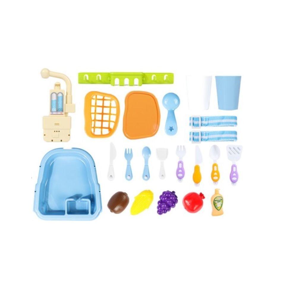 Maleta de juegos 4en1 Set Cocina con Lavaplatos Azul-5