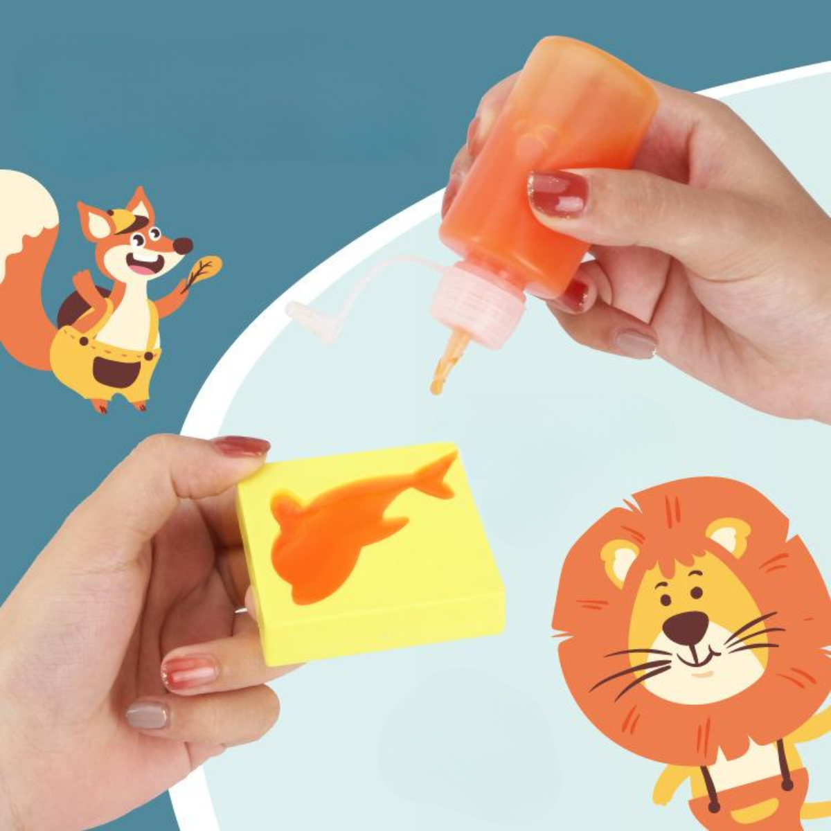Maleta con Kit para Armar Animales de Gel DIY-3