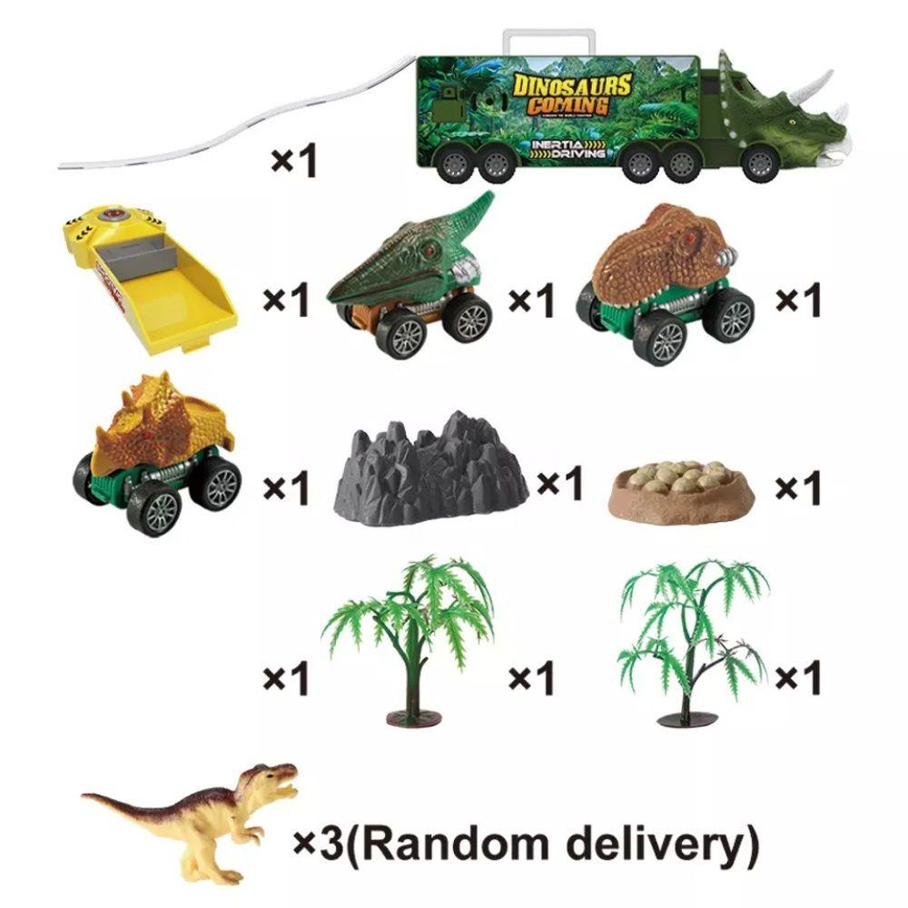 Camion Transportador Autitos de Dinosaurios Luces y Sonidos-1