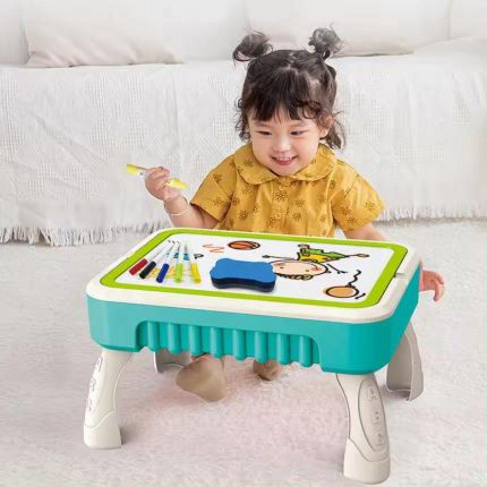 Mesa Aprendizaje 2 en 1 Bloques Construcción y Pizarra 58pcs-5