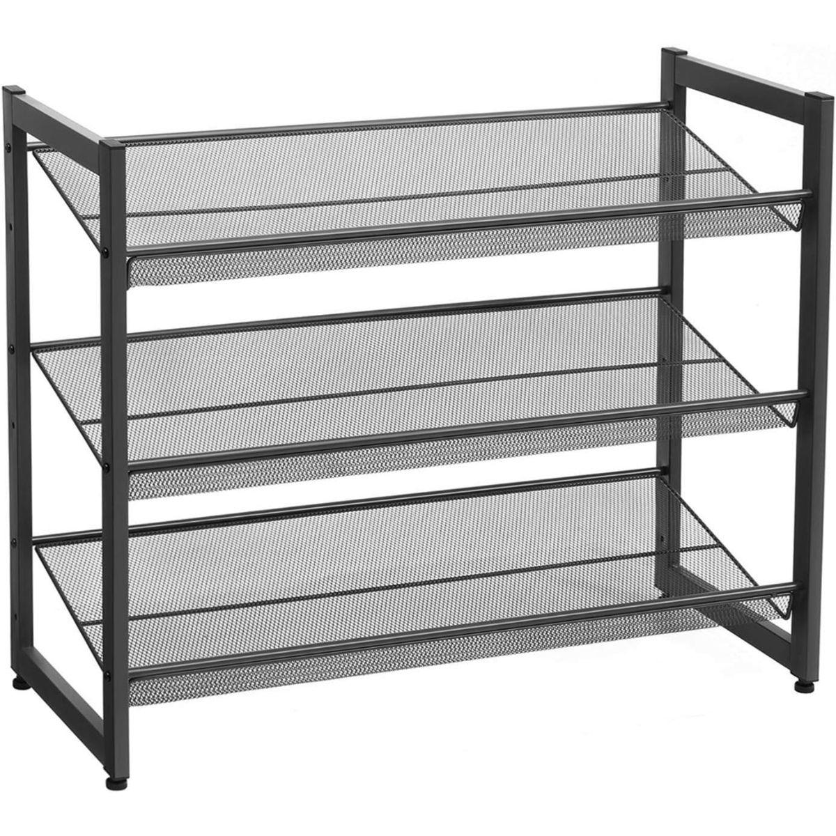 Zapatero Negro Metalico Organizador Skive-0