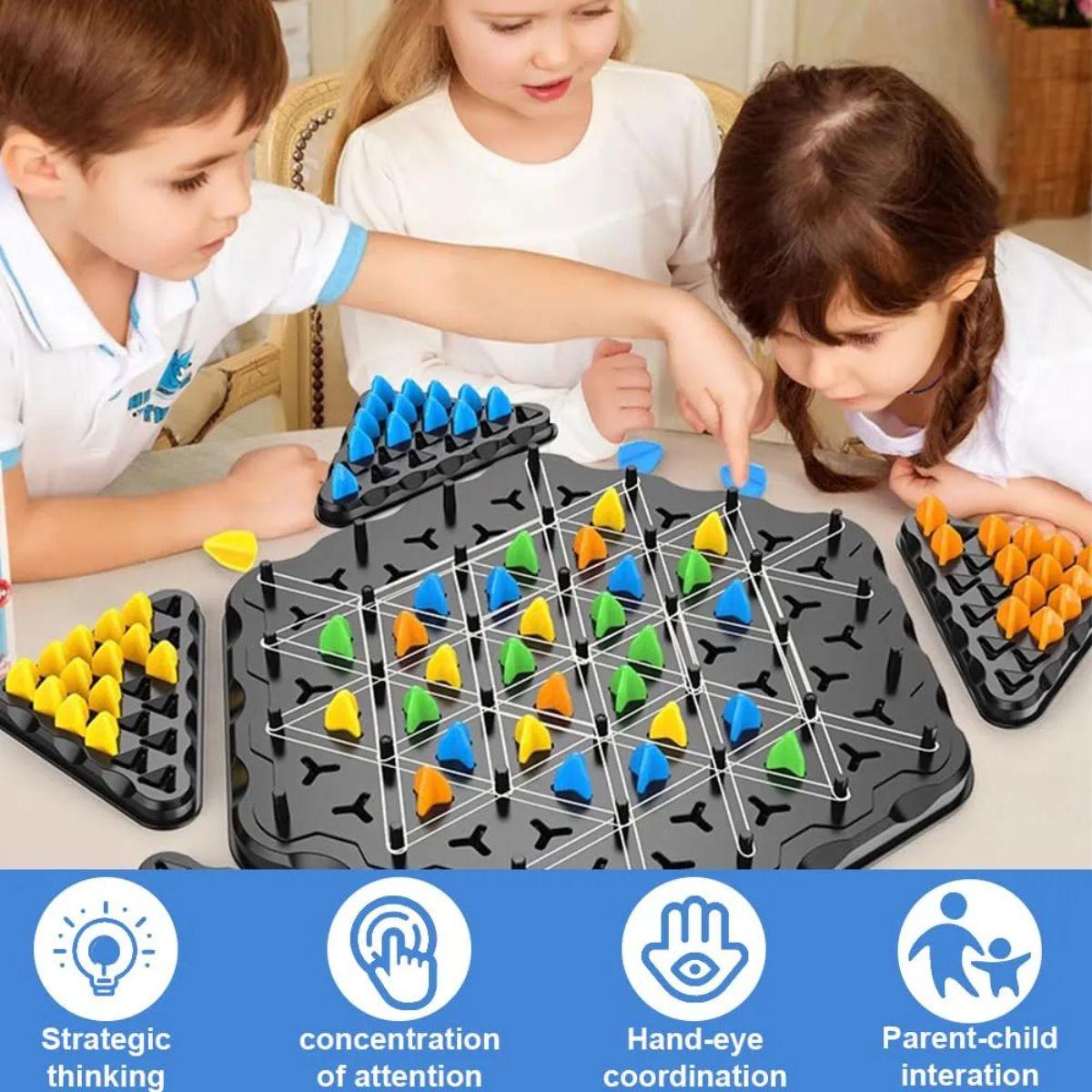 Juego de Mesa Chain Game Ajedrez Triángulo Juguete Didáctico-3