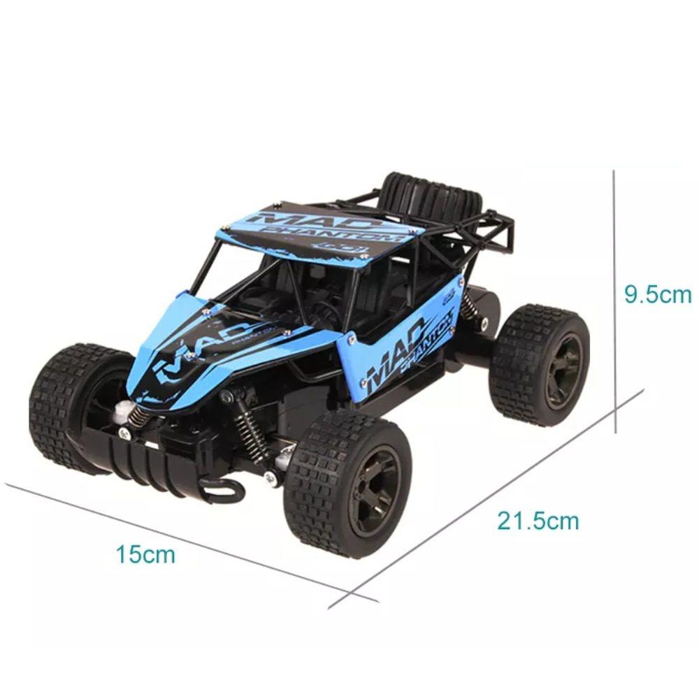 Auto Control Remoto 2.4G Escala 1:18 Azul-5