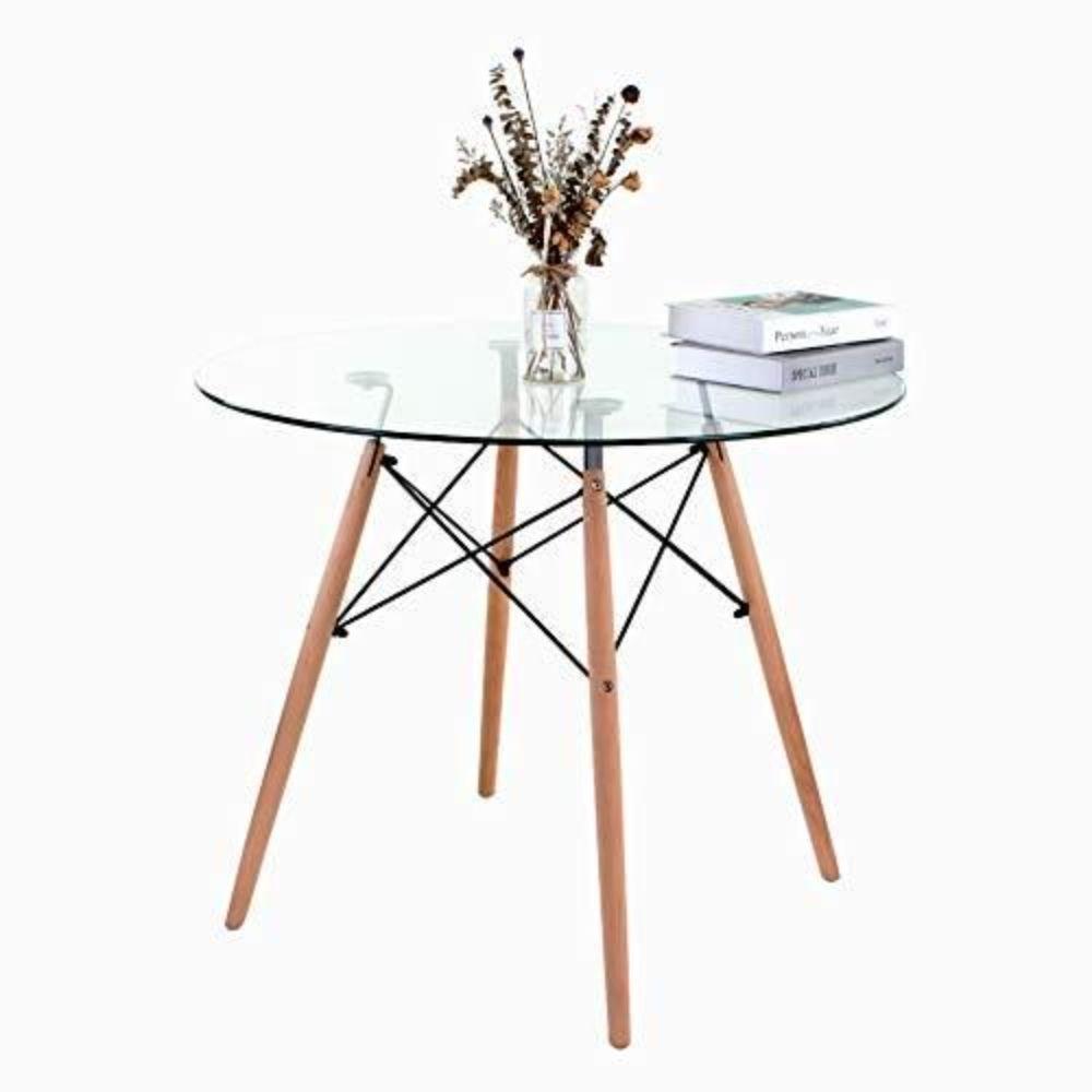 Mesa Eames Redonda 80 cm Vidrio Spacezat-1