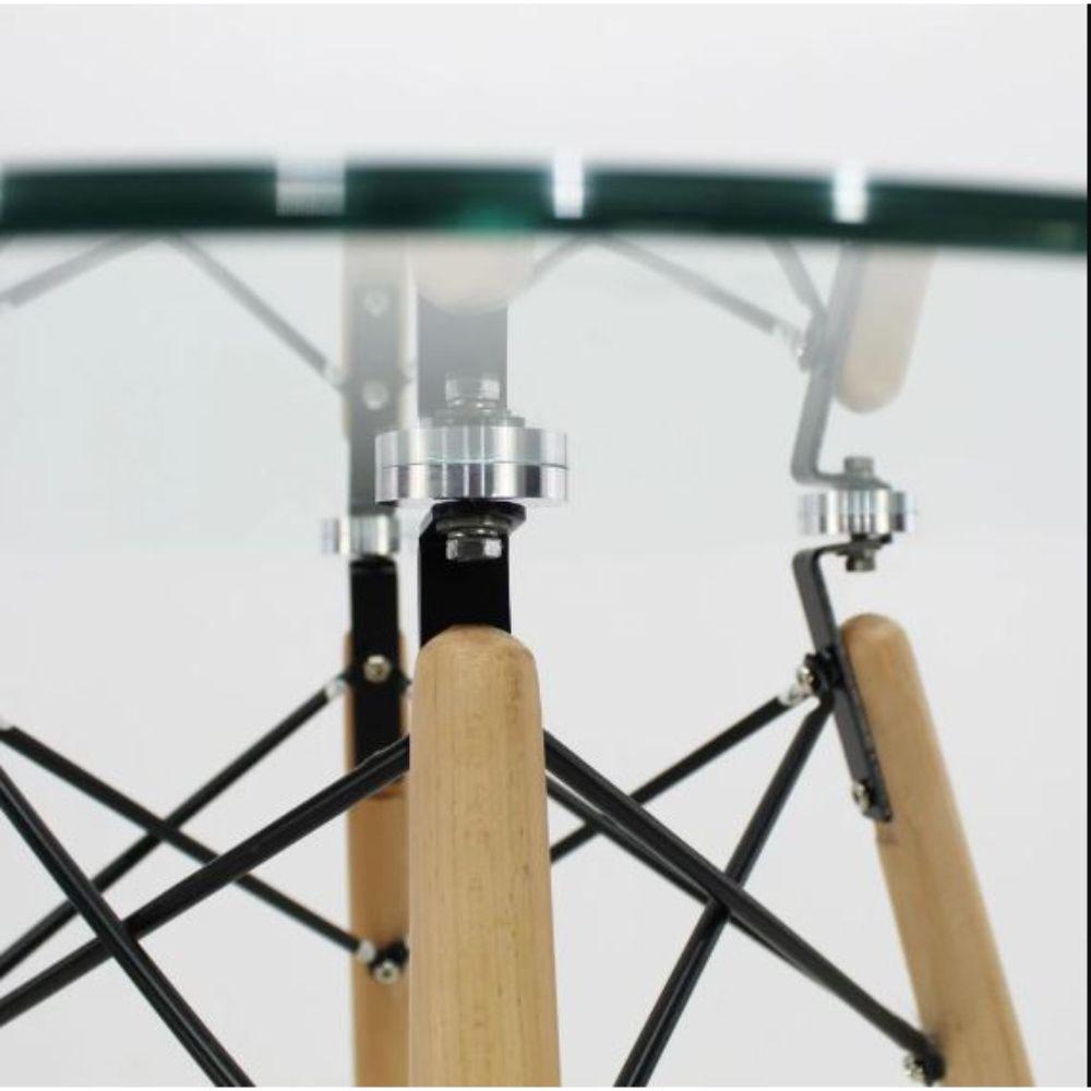 Mesa Eames Redonda 80 cm Vidrio Spacezat-3