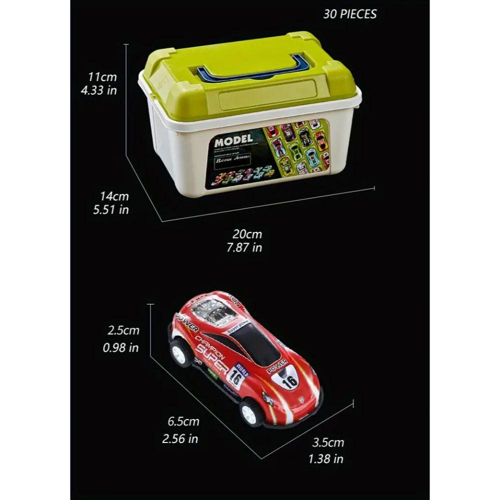 Set de 30 Autos a Fricción con Caja de almacenaje-2